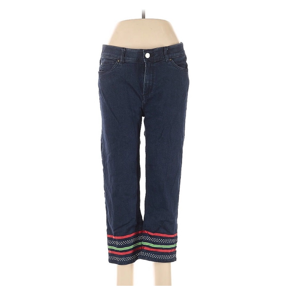 Rafaella Dark Blue Jeans with Colorful Hem